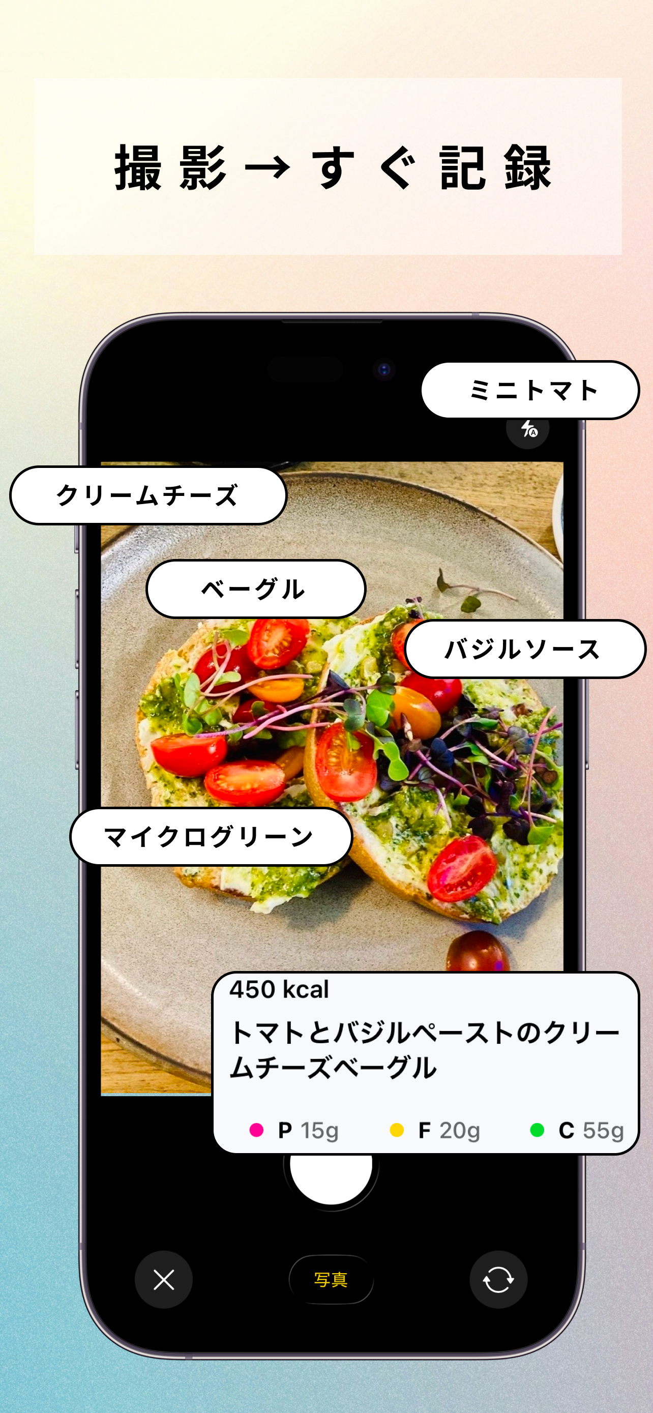 撮影→すぐ記録